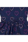 Blue Zoo Girls Navy Heart Print Dress thumbnail 3