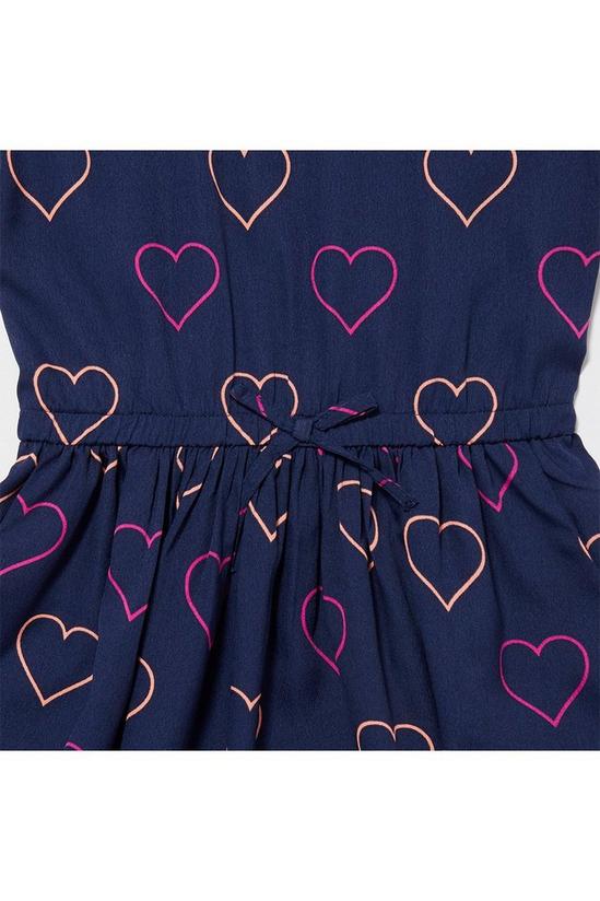 Blue Zoo Girls Navy Heart Print Dress 3