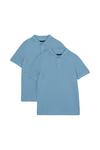 Blue Zoo School Girls 2 Pack Slim Fit Polo Shirts thumbnail 1
