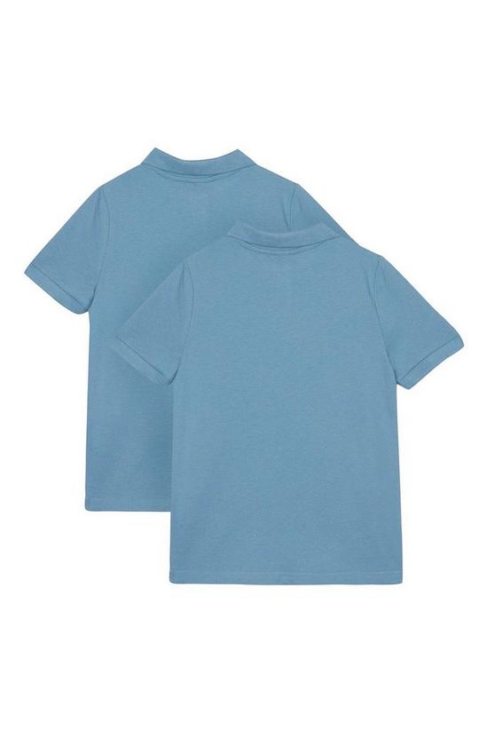 Blue Zoo School Girls 2 Pack Slim Fit Polo Shirts 2