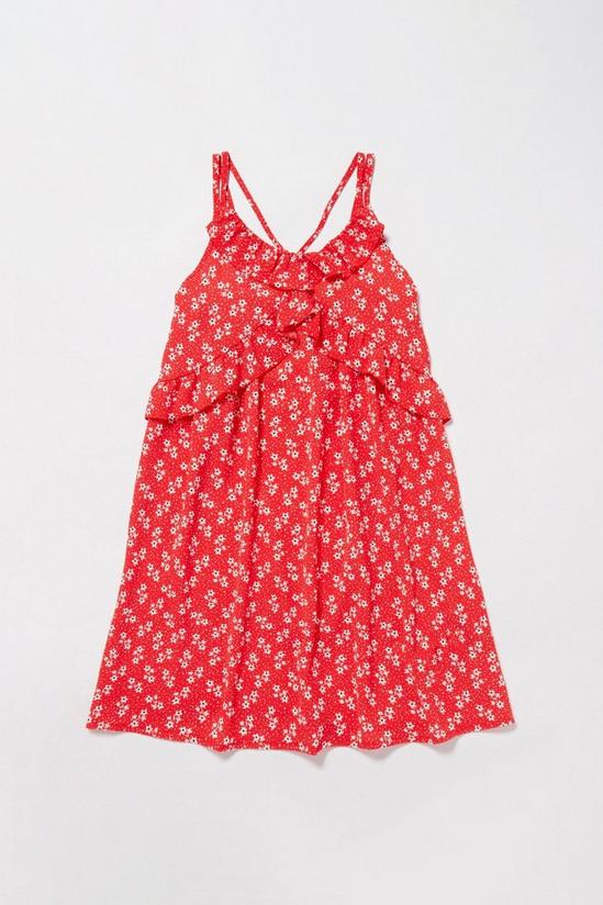 Blue Zoo Girls Red Floral Print Dress 1