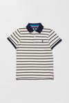 Blue Zoo Boys Striped Cotton Polo Shirt thumbnail 1