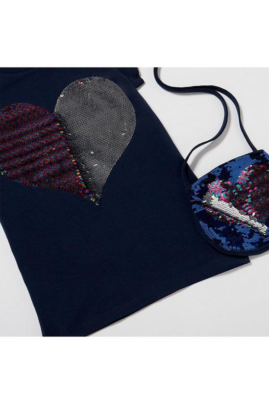 Blue Zoo Girls Sequin Heart Tee And Bag 3