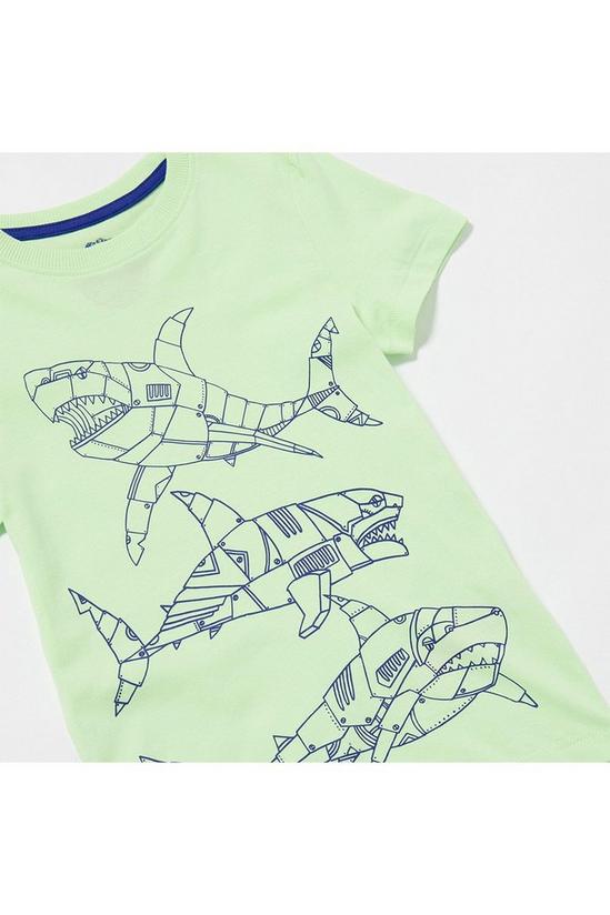 Blue Zoo Boys Shark Print Cotton T-Shirt 3