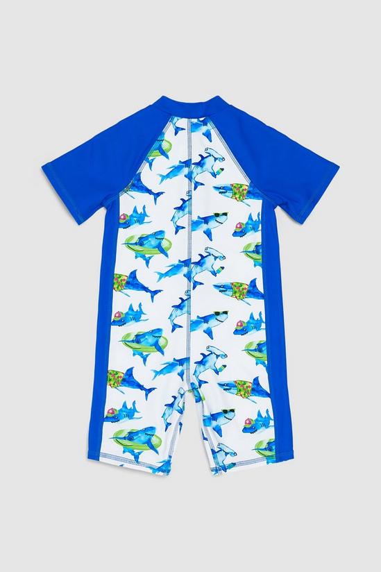 Blue Zoo Toddler Boy Shark Sunsuit 2