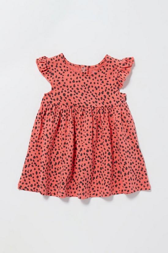 Blue Zoo Baby Girls Orange Spotted Cotton Dress 1