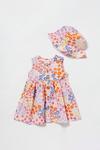 Blue Zoo Baby Girls Floral Dress & Hat thumbnail 1