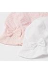 Blue Zoo Baby Girls 2 Pack Broderie Hats thumbnail 2
