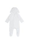 Blue Zoo Babies White Star Textured Snugglesuit thumbnail 1