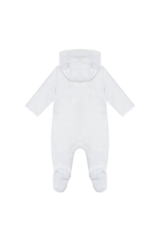 Blue Zoo Babies White Star Textured Snugglesuit 2