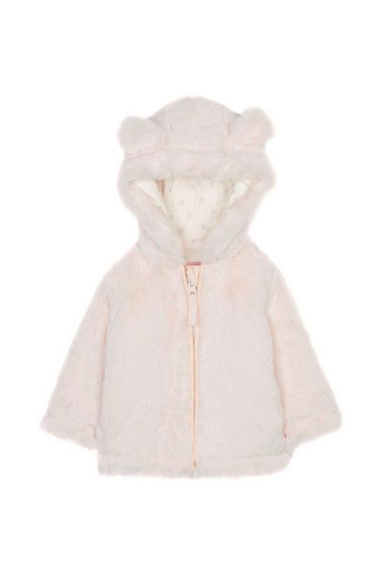 Blue Zoo Baby Girls Pink Fluffy Jacket 1