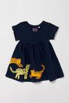 Blue Zoo Baby Girls Navy Cheetah Applique Cotton Dress thumbnail 1