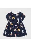 Blue Zoo Baby Girls Navy Unicorn Print Cotton Dress thumbnail 2