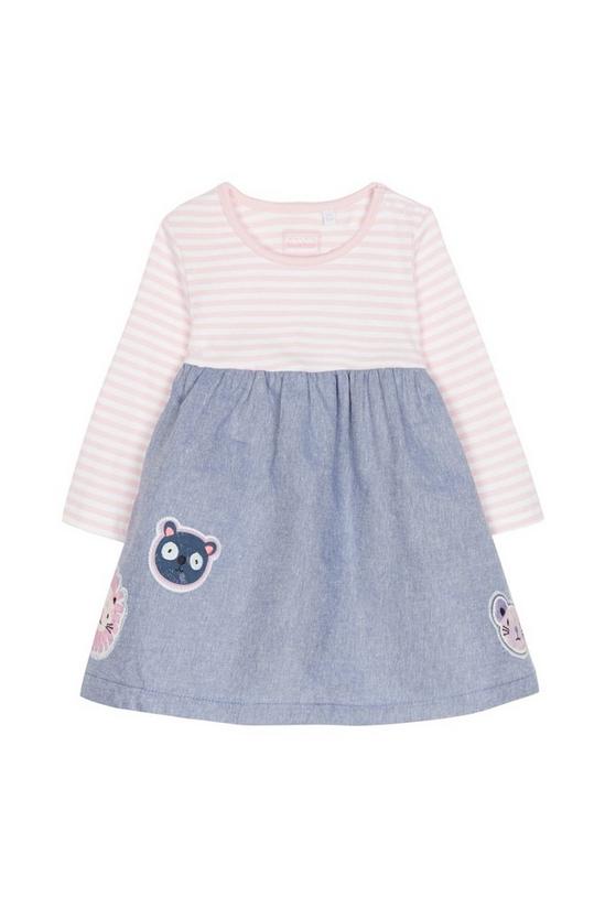 Blue Zoo Baby Girls Pink Animal Applique Dress 1
