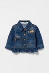 Blue Zoo Baby Girls Blue Embroidered Denim Jacket thumbnail 1