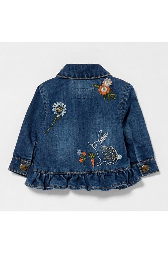 Blue Zoo Baby Girls Blue Embroidered Denim Jacket 2