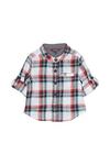 Blue Zoo Baby Boys Red Checked Cotton Long Sleeves Shirt thumbnail 1