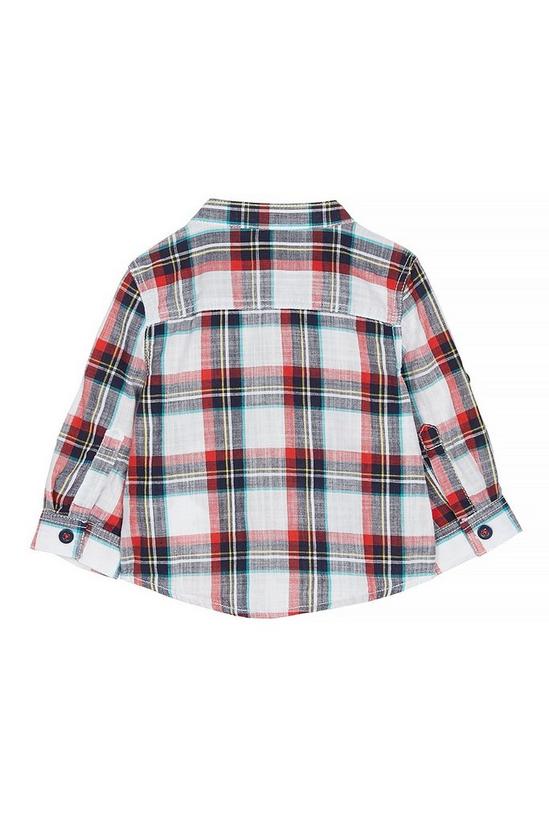 Blue Zoo Baby Boys Red Checked Cotton Long Sleeves Shirt 2