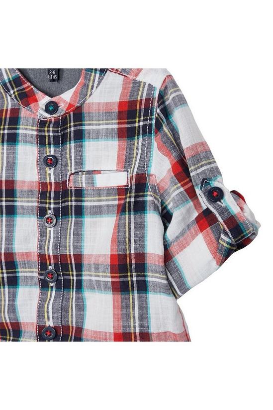 Blue Zoo Baby Boys Red Checked Cotton Long Sleeves Shirt 3