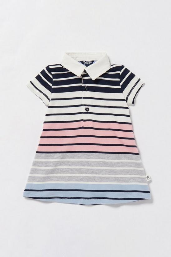 Blue Zoo Baby Girls Multicoloured Striped Rugby Dress 1