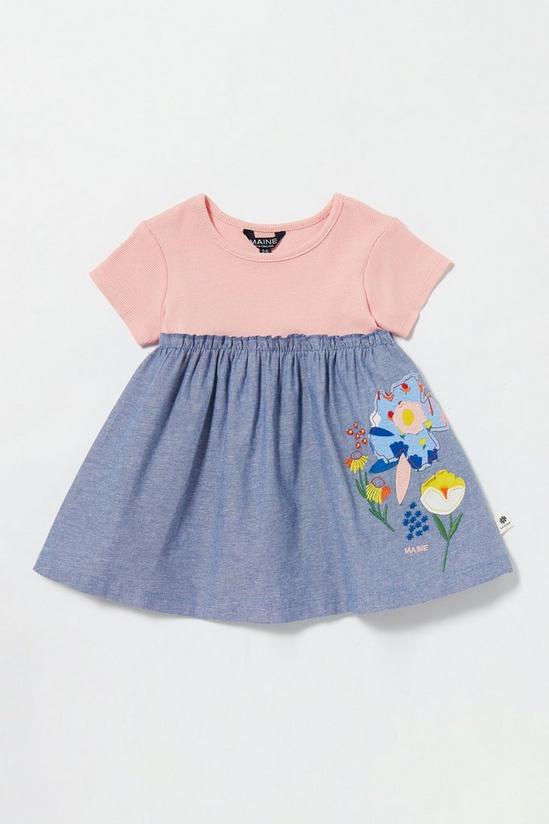 Blue Zoo Baby Girls Pink Floral Applique Dress 1