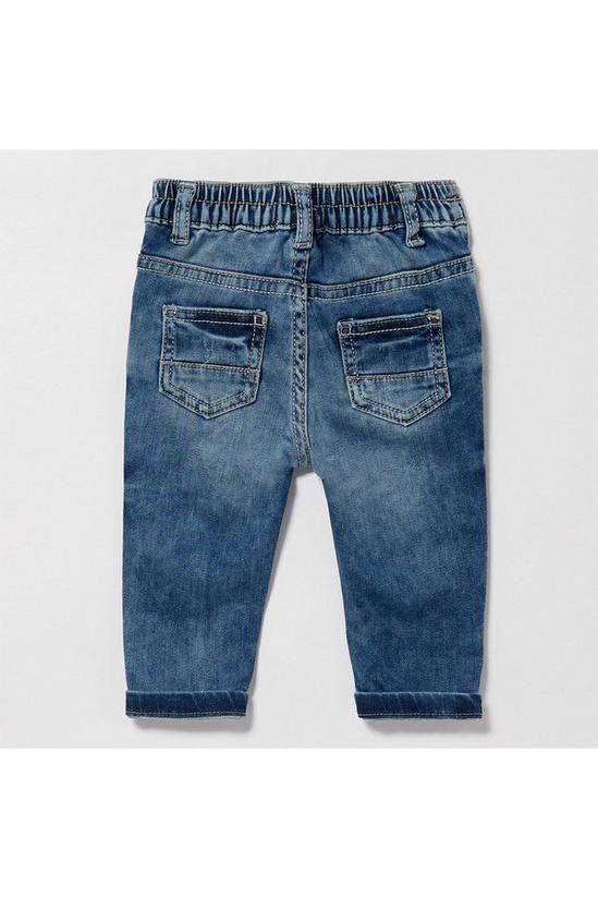 Blue Zoo Baby Boys Blue Distressed Mid Wash Jeans 2