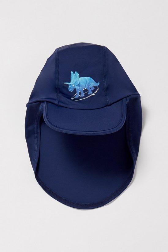 Blue Zoo Boys Navy Dinosaur Print Keppi Hat 1