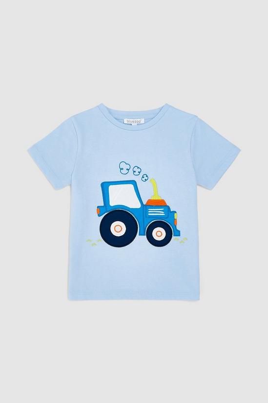 Blue Zoo Toddler Boys Applique Tractor Tee 1