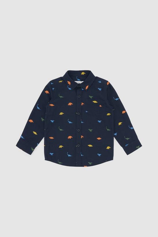 Blue Zoo Toddler Boys Dino Print Long Sleeve Shirt 1