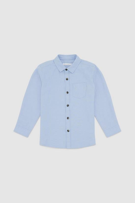 Blue Zoo Boys Oxford Plain Long Sleeve Shirt 1