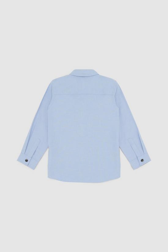 Blue Zoo Boys Oxford Plain Long Sleeve Shirt 2
