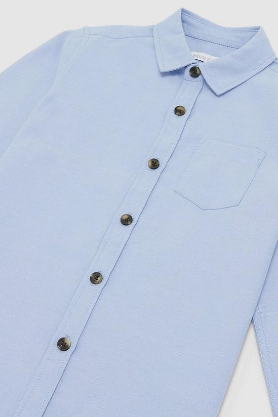 Blue Zoo Boys Oxford Plain Long Sleeve Shirt 3