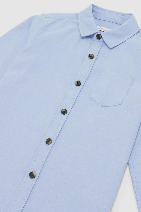 Blue Zoo Toddler Boys Oxford Plain Long Sleeve Shirt 3