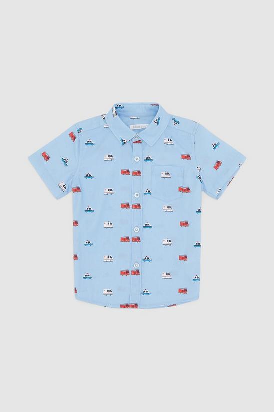 Blue Zoo Toddler Boy Transport Print Shirt 1