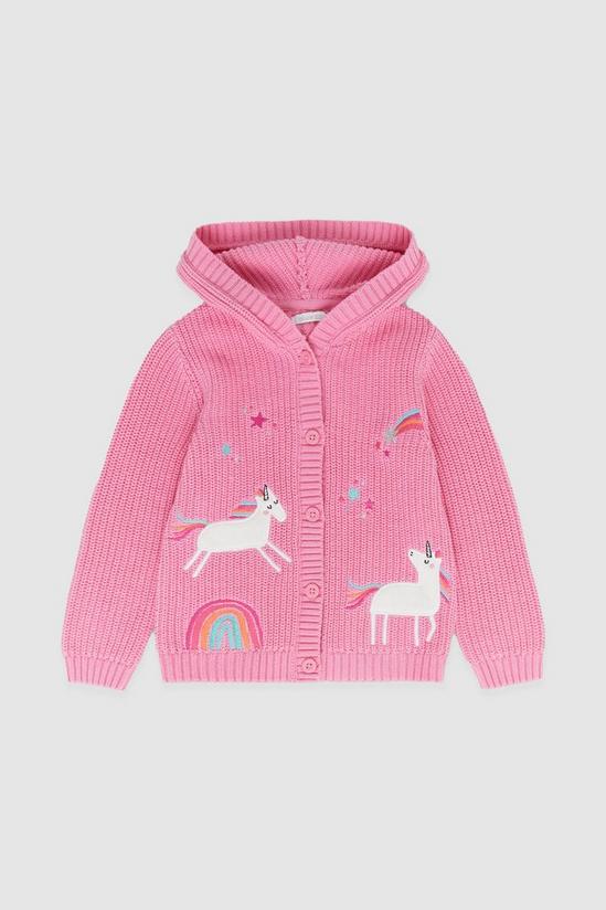 Blue Zoo Baby Girl Unicorn Knitted Cardigan 1