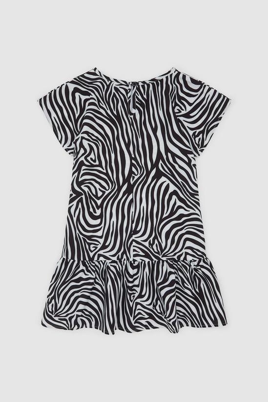 Blue Zoo Younger Girls Zebra Drop Waist Dress 2