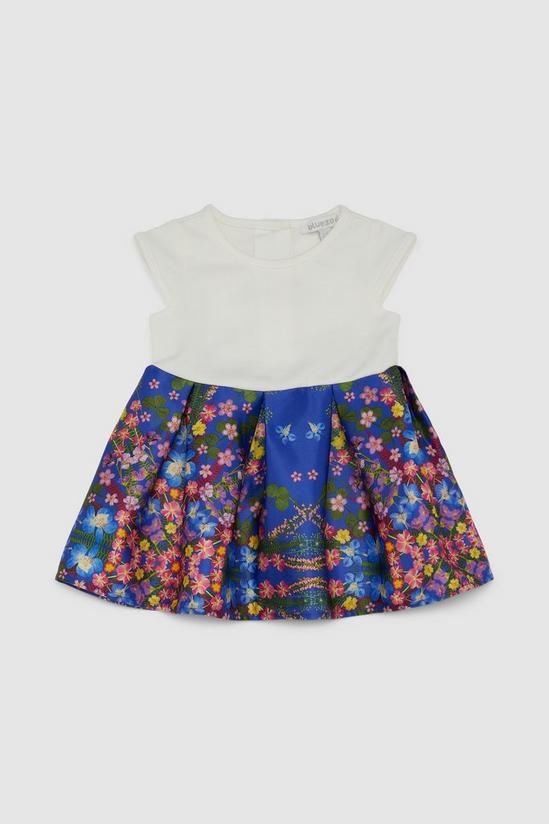 Blue Zoo Baby Girl Reflected Floral Mockable Dress 1