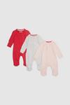 Blue Zoo Baby Girl 3 Pack Sleepsuits thumbnail 1