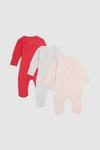 Blue Zoo Baby Girl 3 Pack Sleepsuits thumbnail 2