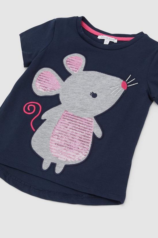 Blue Zoo Toddler Girls Mouse Sequin Tee 3