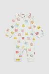 Blue Zoo Baby Girls Cat Faces Sleepsuit thumbnail 1