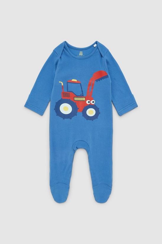 Blue Zoo Baby Boys Tractor Sleepsuit 1