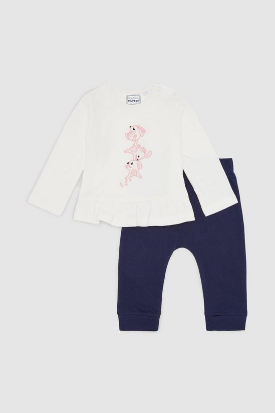 Blue Zoo Baby Girls Bunny Stack Outfit Set 1