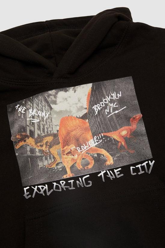 Blue Zoo Younger Boys Explore The City Dino Hoody 3