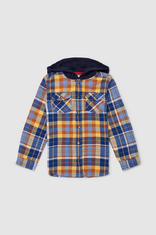 Blue Zoo Younger Boy Hooded Check Shirt 1
