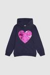 Blue Zoo Younger Girl Heart Hooded Sweat Top thumbnail 1
