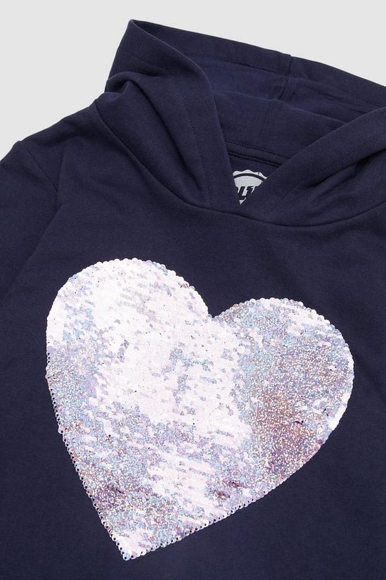 Blue Zoo Younger Girl Heart Hooded Sweat Top 5