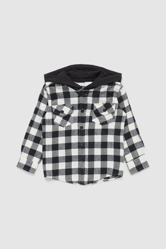 Blue Zoo Younger Boy Hooded Check Shirt 1