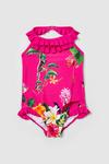 Blue Zoo Toddler Girls Floral Frill Swimsuit thumbnail 1
