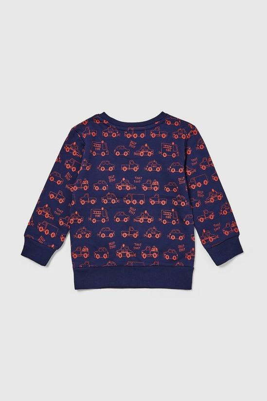Blue Zoo Toddler Boy Outline Car Sweat 2